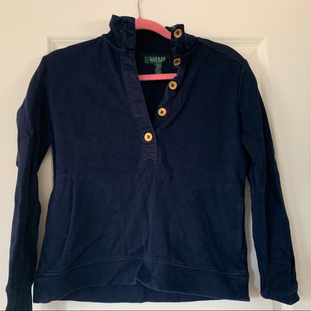 Ralph Lauren Navy Crop Top Sweater